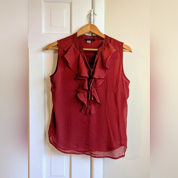 Tommy Hilfiger Rust Ruffle Blouse - Picture 5 of 5